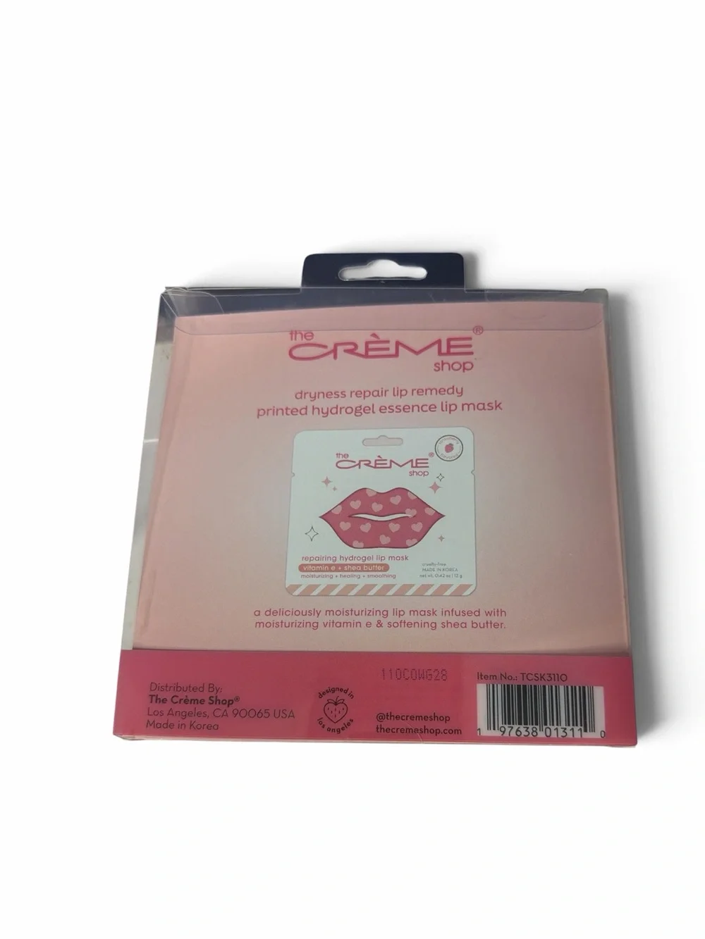 The Creme Shop Pink Strawberry Repairing Hydrogel Lip Mask - 3 Pack